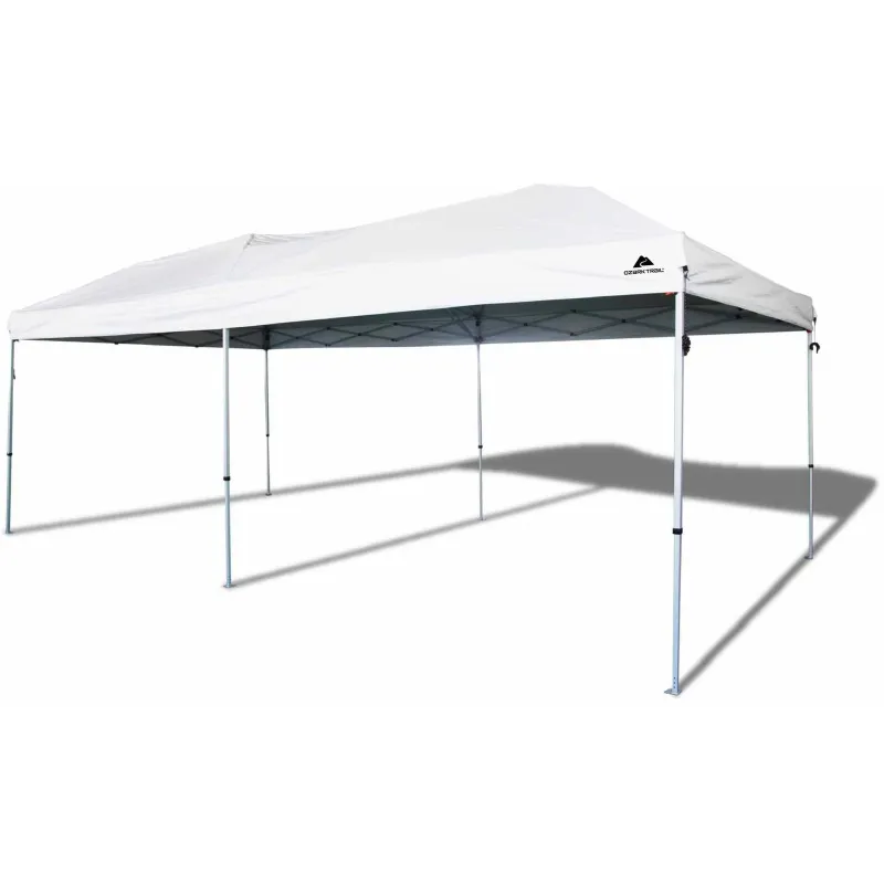 Photo 1 of Ozark Trail WF-2010-NP 20' x 10' Straight Leg Outdoor Easy Pop-up Canopy, White
