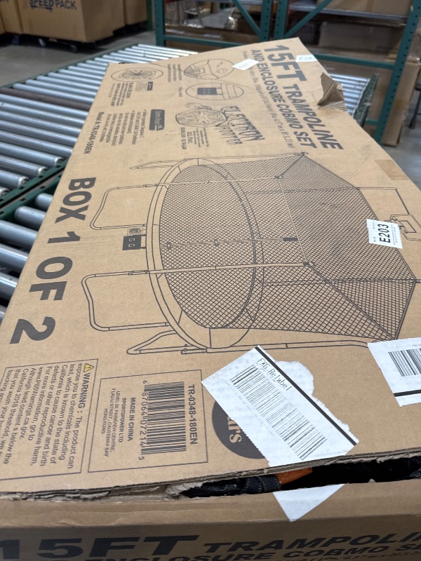Photo 1 of BOX 1 OF 2 ONLY// Bounce Pro 15ft Trampoline and Enclosure Combo Set Multiplay
