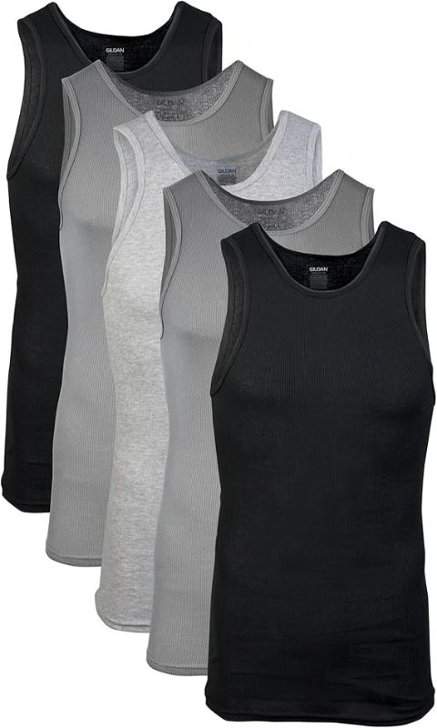 Photo 1 of Gildan Men's A-Shirt Tanks, Multipack, Style G1104,  (6 Pack), X-Large