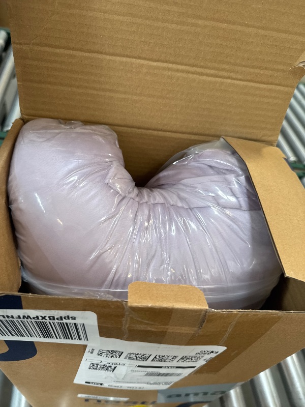Photo 1 of Nestl Reading Pillow with Shredded Memory Foam, Designed for Sitting Up in Bed and Couch, Back and Arms Adjustable Support for Adult & Teens Backrest Pillows for Reading, with Washable Cover Lavender