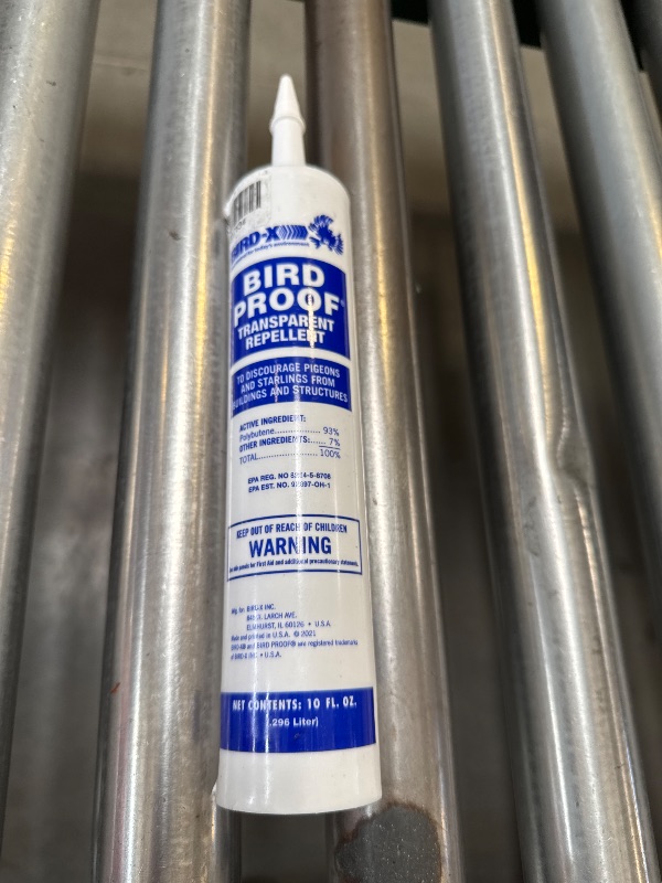 Photo 1 of Bird-X Bird Proof Gel, Sticky and Transparent Clear Gel, Long-Lasting and Easy to Use, Covers 10 Linear feet, 10 fl. oz., Pack of 1