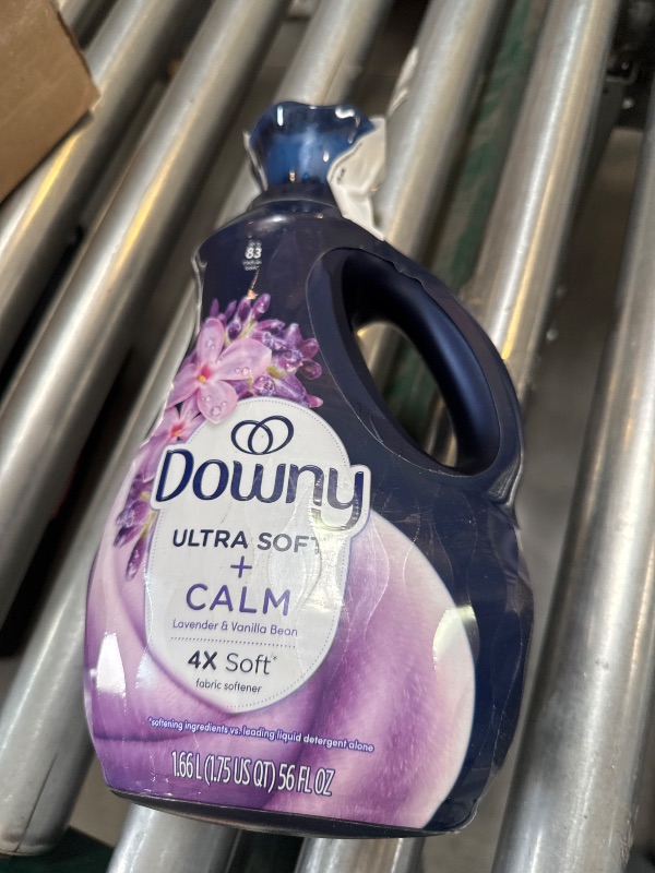 Photo 1 of Downy Ultra Soft Fabric Softener Liquid, Calm, Lavender and Vanilla Bean, 56 fl oz, 83 Loads