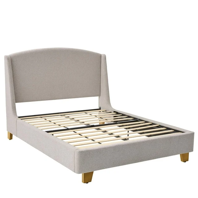 Photo 1 of Better Homes& Gardens Boucle Bed Frame, King /Wheat