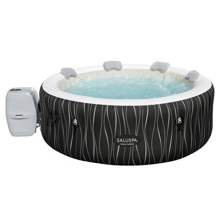 Photo 1 of FOR PARTS ONLY// SaluSpa Hollywood AirJet Inflatable Circle Hot Tub Spa with Color-Changing LED Lights 4-6 Person with Pump