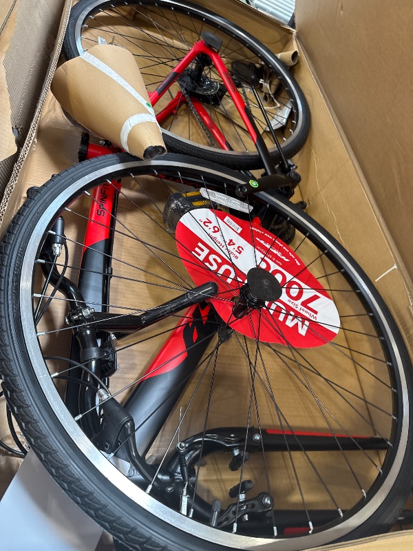 Photo 1 of 700c Hyper Bicycle Spin Fit Hybrid Bike Adults Ages 14+ Years Black and Red
