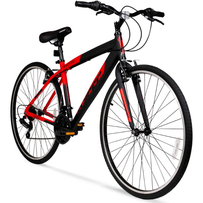 Photo 1 of 700c Hyper Bicycle Spin Fit Hybrid Bike Adults Ages 14+ Years Black and Red
