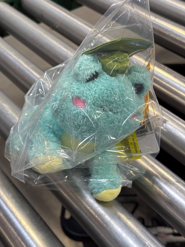 Photo 1 of Graduation Small Blue Frog Plush with Graduation Cap 