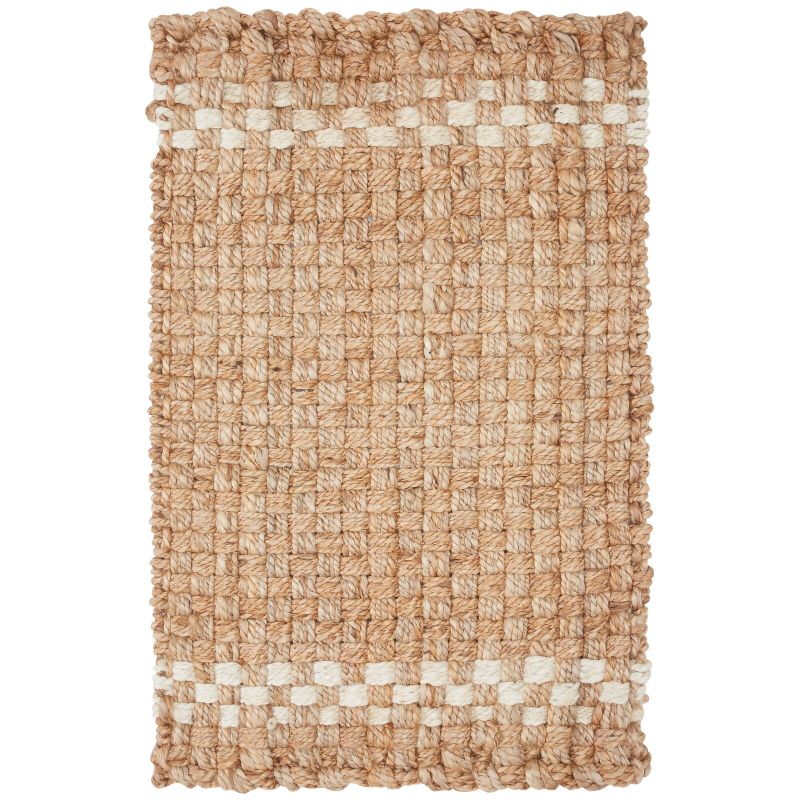 Photo 1 of Beautiful Handwoven Jute Outdoor Doormat by Drew Barrymore, 18" X 30"