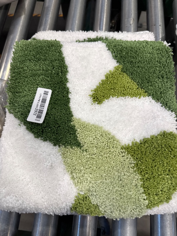 Photo 1 of ZebraSmile Bathroom Rugs - 23.6 X 35.5 in Green Bath Mat Strong Water Absorbent Bathroom Rug with Non Slip Back Big Leaves Microfibe Green Bath Rug for Shower Floor Bedroom Doormat Bathtub