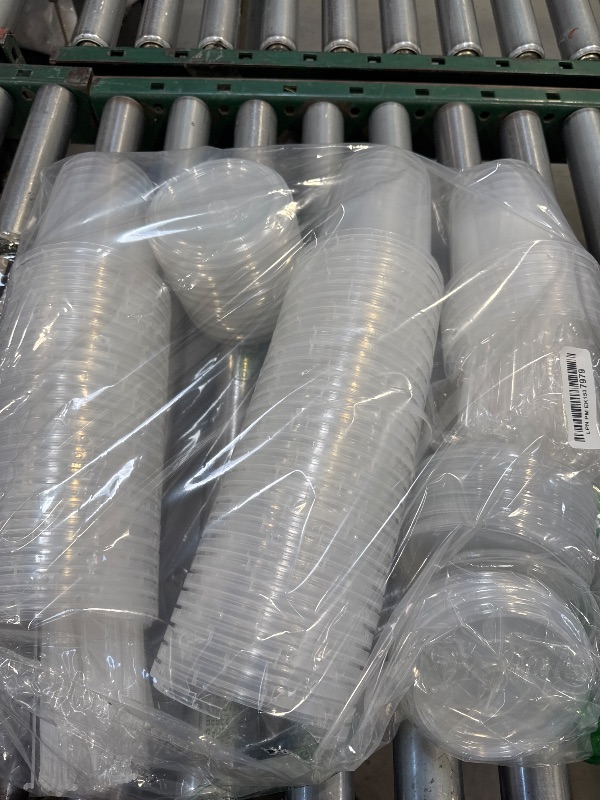 Photo 1 of 30 Sets - 34 oz Plastic Cups with Lid and Straw,Disposable Coffee Cups with Lids for Iced Coffee,Smoothie,Milkshake,Cold & Hot Drinks, Sturdy/Food Safe/Reusable Clear Party Cups for Pool, Beach Party