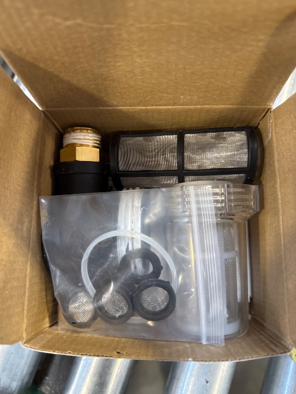 Photo 1 of M MINGLE Garden Hose Filter for Pressure Washer inlet Water, Inline Filter for Sediment, 40 Mesh Screen, Extra 100 Mesh