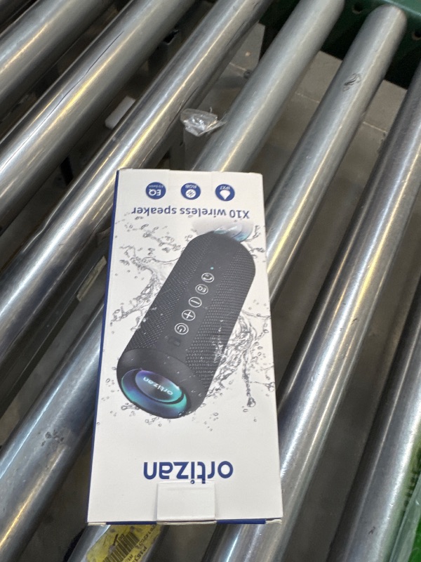 Photo 1 of Ortizan Portable Bluetooth Speaker: IPX7 Waterproof, 24W Loud Sound, Deep Bass, Bluetooth 5.3, LED Lights, Wireless Stereo Pairing, 30H Playtime, for Home/Outdoor/Party/Beach, Birthday Gift (Black)
