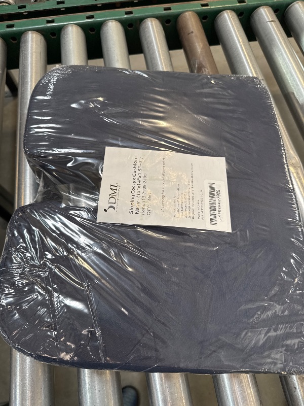 Photo 1 of DMI Gradual Slope Seat Cushion for Coccyx, Sciatica and Tailbone Pain Used With Dining Room Chairs, Desk Chairs, Car Seats or Wheelchair Cushions, Machine Washable-Cover, 15 Inch, Navy
