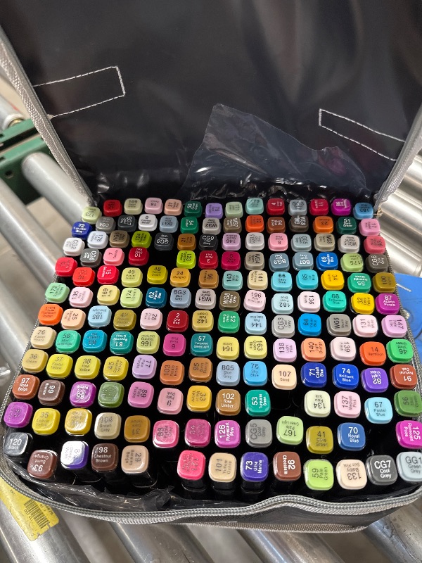 Photo 1 of Alcohol Markers 168 Colors Drawing Pens Set Dual Tip Permanent Art Markers for Kids and Adult Gifts-168 Black Shell Refillable
