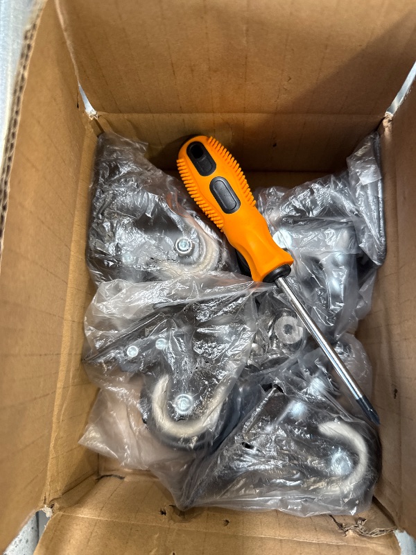 Photo 1 of 2 inch Casters Set of 4 with Brake, Polyurethane (PU) and Floor Protection, Noise-Free 360 Degree Swivel Wheels, Load Capacity-800lbs, Set of 4 (Includes Complete Screws Sets with Accessories)