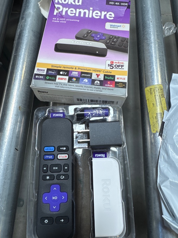 Photo 1 of Roku 3920RW-SW Premiere, 4K/HDR Streaming Media Player, Wi-Fi Enabled, with Premium High Speed HDMI Cable and Simple Remote