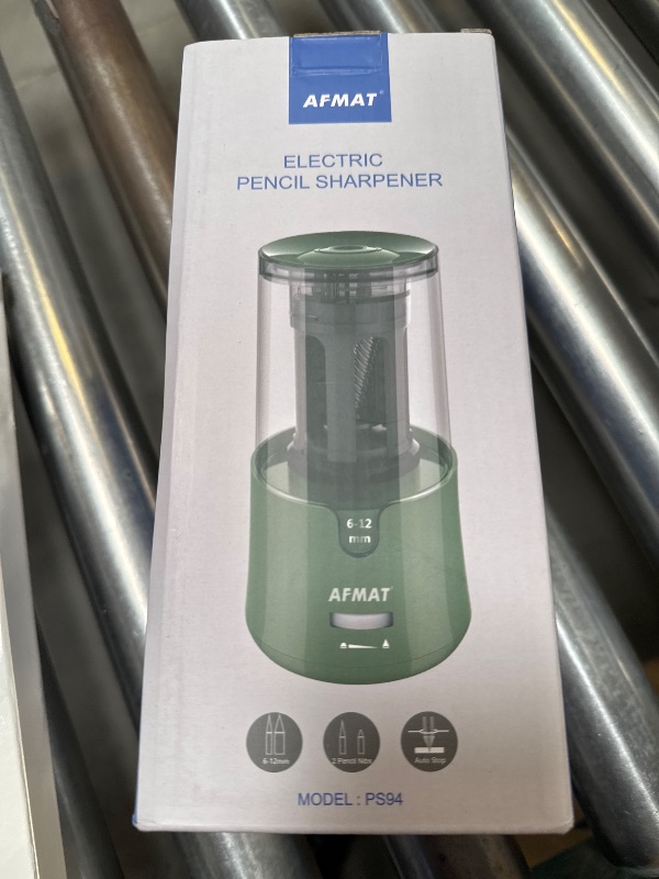 Photo 1 of AFMAT Electric Pencil Sharpener, Auto Stop, Super Sharp & Fast, Electric Pencil Sharpener Plug in for 6-12mm No.2/Colored Pencils/Office/Home-Green
