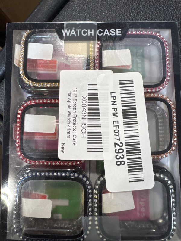 Photo 1 of 12-Pack Rc-Z Bling Case for Apple Watch 41mm Series 9 8 7 Screen Protector, Women Glitter Diamond Rhinestone Bumper Face Cover for iWatch Accessories 41 mm