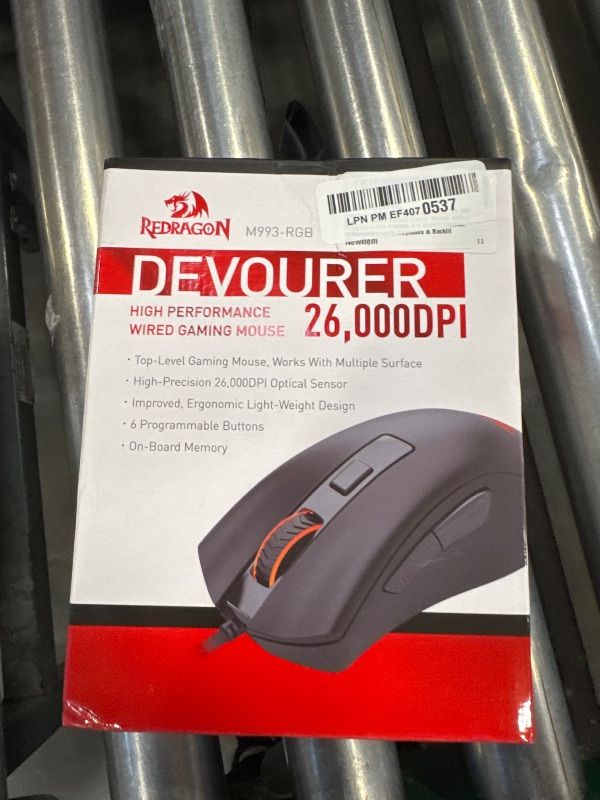 Photo 1 of Redragon M993 RGB Gaming Mouse, 26,000 Max DPI Wired Optical Gamer Mouse with 6 Programmable Buttons & 5 Backlit Modes, Software Supports Keybinds & Backlit Customize