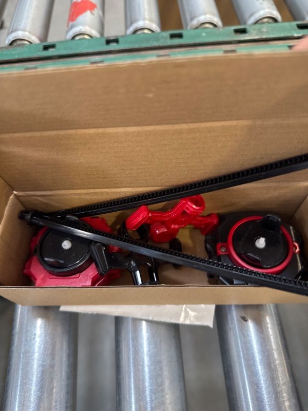 Photo 1 of COCOFOX 2 Pack Burst Tops Launchers, (Only Compatible with Burst), Right/Left-Spin Launcher, Battling Launcher, Gyro Accessories(Black+Red)