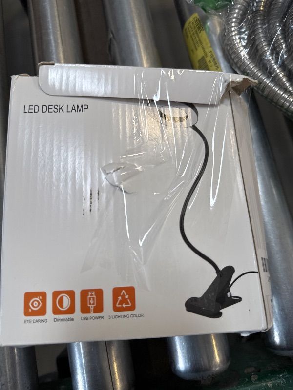 Photo 1 of Woputne Desk Clip on Lamp for Reading Home Office, 10 Dimmable Brightness 3 Modes, Clamp Light for Bed Headboard