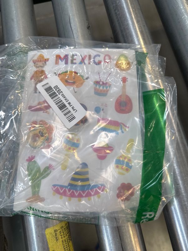 Photo 1 of Mexican Fiesta Party Stickers, Mexican Carnival Tacos Cactus Guitar Stickers, Carnival Home Decor Party Supplies, Cinco De Mayo