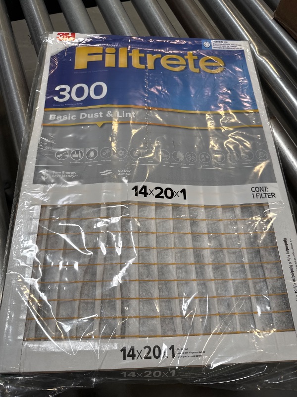 Photo 1 of 3M 305DC-6 Basic Dust & Lint Reduction Pleated Air Filter, 3 Months, 14x20x1-In. - Quantity 6