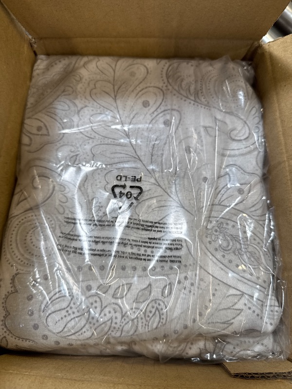 Photo 1 of Sleepdown 100% Cotton King Size Bed Sheets - Soft 4 Pcs Percale Sheet Set, Comfy Durable & Breathable, 16" Deep Pocket (Paisley Gray)