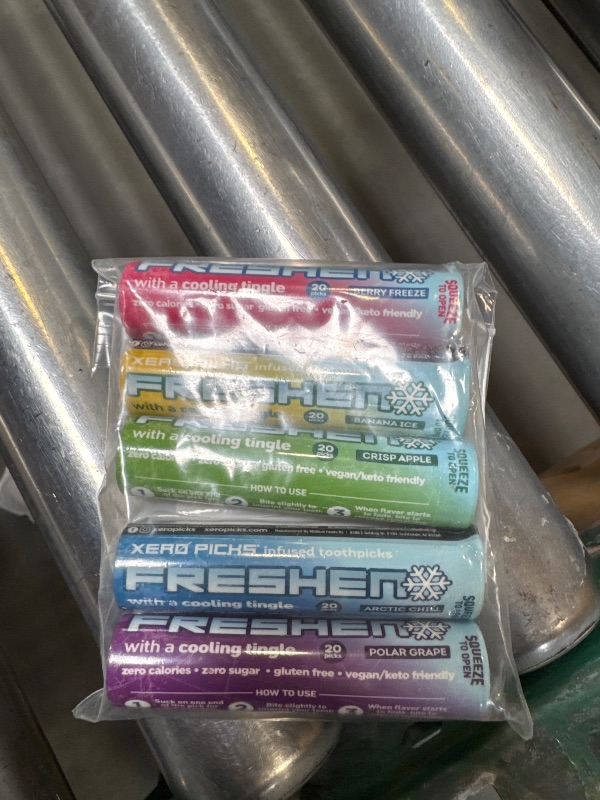 Photo 1 of Xero Picks Freshen - Variety - Infused Flavored Toothpicks for Long Lasting Fresh Breath & Dry Mouth Prevention - 100 Picks - 5 Pack
