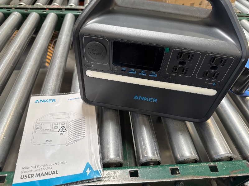 Photo 1 of Anker 535 Portable Power Station, 512Wh Solar Generator (Solar Panel Optional) with LiFePO4 Battery Pack, 500W 9-Port Powerhouse, 4 AC Outlets, 60W USB-C PD Output for Outdoor Camping, RV(Anker Solix)