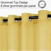 Photo 1 of Sheer Curtains 84 inches Long, Yellow 