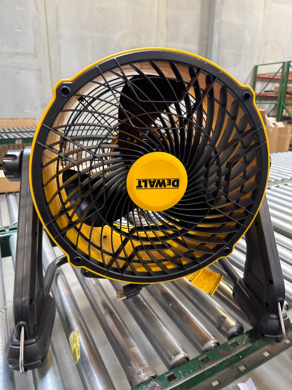 Photo 1 of DEWALT 16 Inch Heavy Duty Floor Fan, High Velocity Barrel Shop Fan, 3-Speed Powerful with 4000 CFM, 360° Adjustable Tilting Airflow Fan for Warehouse, Workshop, Factory, Basement