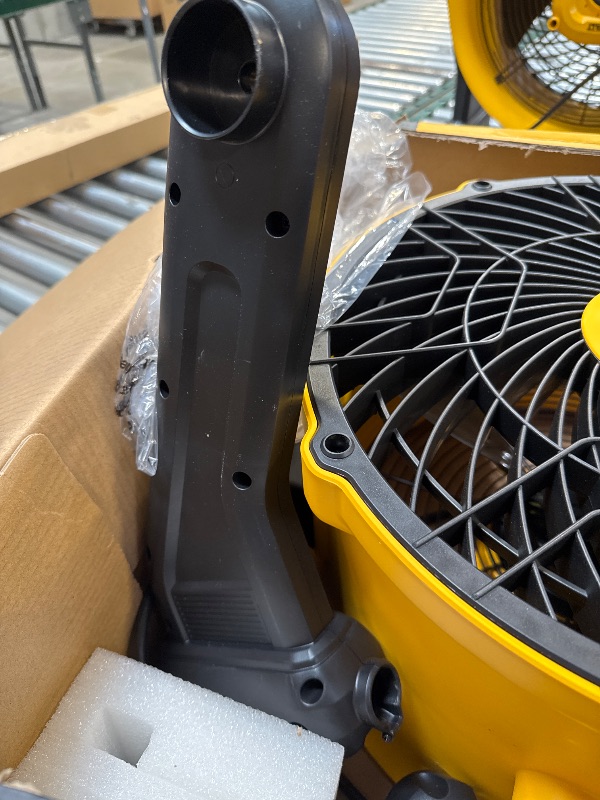 Photo 1 of DEWALT 16 Inch Heavy Duty Floor Fan, High Velocity Barrel Shop Fan, 3-Speed Powerful with 4000 CFM, 360° Adjustable Tilting Airflow Fan for Warehouse, Workshop, Factory, Basement