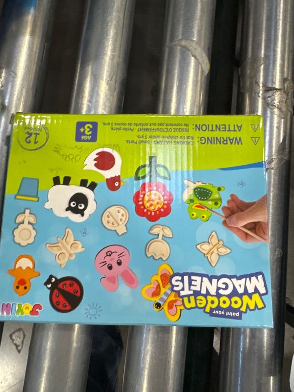 Photo 1 of JOYIN 12 Wooden Magnet Creativity Arts & Crafts Painting Kit for Kids, Decorate Your Own Painting Gift for Easter Basket Stuffers, Birthday Parties and Family Crafts, Party Favors for Boys Girls