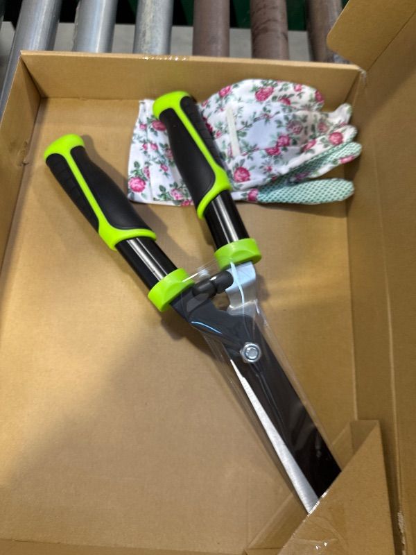 Photo 1 of YRTSH Hedge Clippers, Hedge Shears for Trimming Borders, Hedge Trimmer with Low-Friction Sharp Enough Blade, Garden Shears Gardening Tools with Soft Rubber Grip Bush Cutters Effortless Pruning 19 Inch