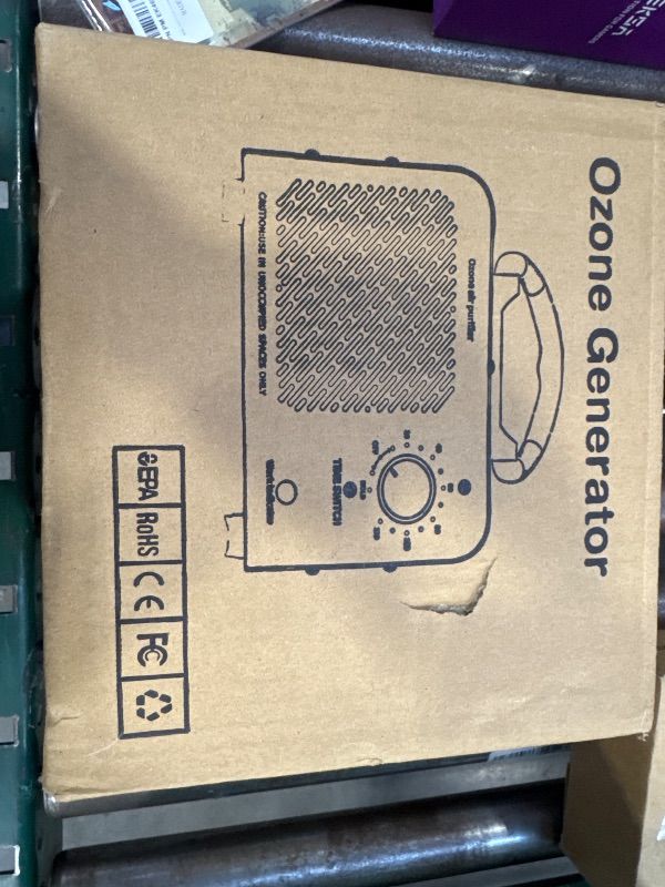 Photo 1 of Ozone Generator 48,000mg, Commercial Ozone Machine Odor Removal, High Capacity O3 Ionizer Air Purifier Deodorizer, Portable Mini for Car, Home, Smoke, Pets, Industrial, for 4000 Square Feet -Black