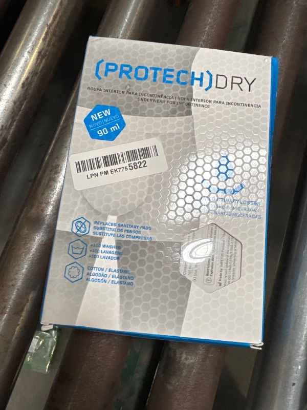 Photo 1 of PROTECHDRY - Washable & Reusable Urinary Incontinence Cotton Boxer Brief Underwear for Men, Black Small