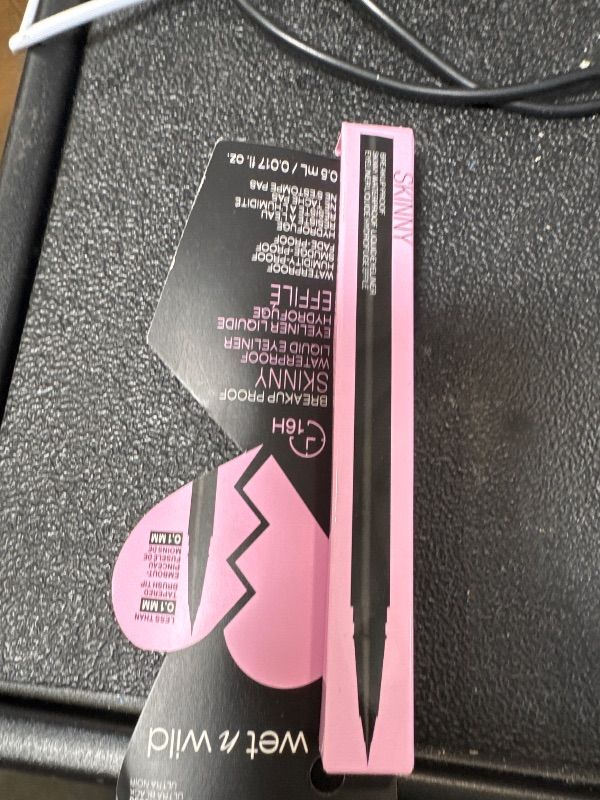 Photo 1 of wet n wild Mega Last Breakup Proof Liquid Eyeliner - Ultra-Fine Brush, Waterproof, Long-Lasting - Cruelty-Free & Vegan - Ultra Black