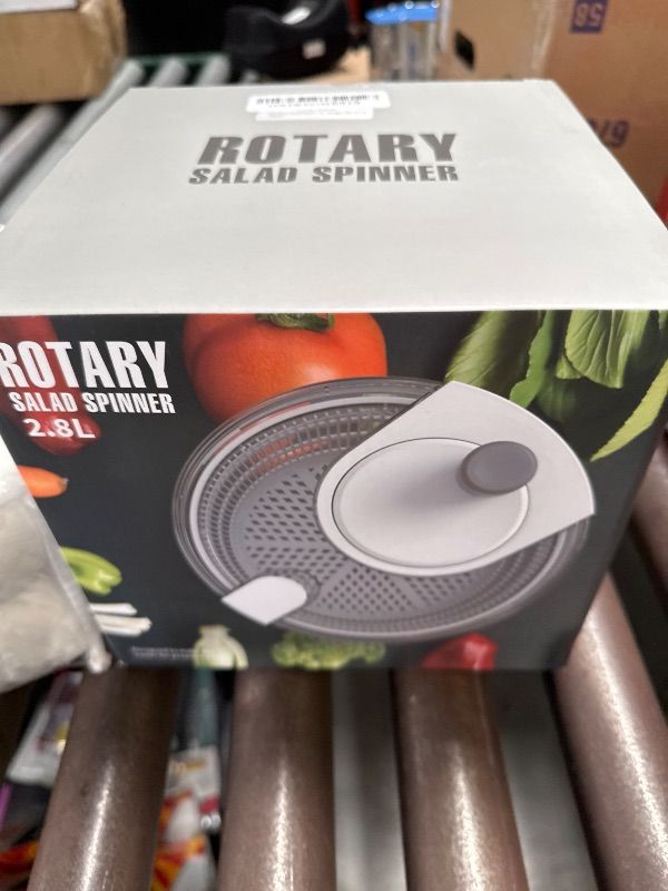 Photo 1 of Cambom Salad Spinner Lettuce Spinner, Wash, Spin & Dry Salad Greens, Vegetable Washer Salad Dryer With Rotary Handle for Fruits & Vegetables, High Efficiency Vegetable Spinner Kitchen Gadget 3Qt White
