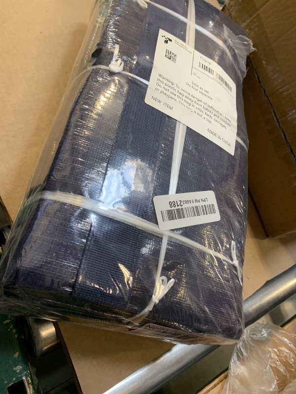 Photo 1 of 6 Pack Extra Heavy Duty Large Moving Bags with Strong Zipper & Comfortable Handles, Sturdy & Durable Clothes Storage Bags Totes Bins, Blue Packing Moving Boxes for College Supplies, Dark Blue