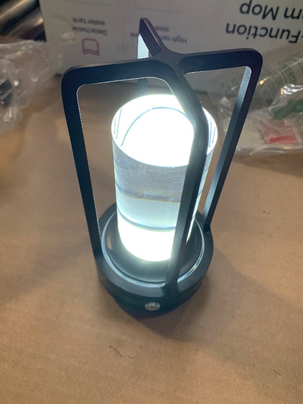 Photo 1 of 1pc   UMLAEN Rechargeable Table Lamp Cordless, 3 Color | Crystal | Stepless Dimming, for Dining Room, Living Room, Bar, Cafe, Restaurant, Patio, Camping, 