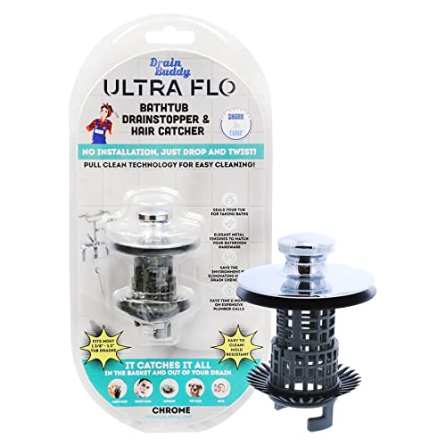 Photo 1 of 113980 Drain Buddy Ultra Flo Tub with Chrome Metal Cap

