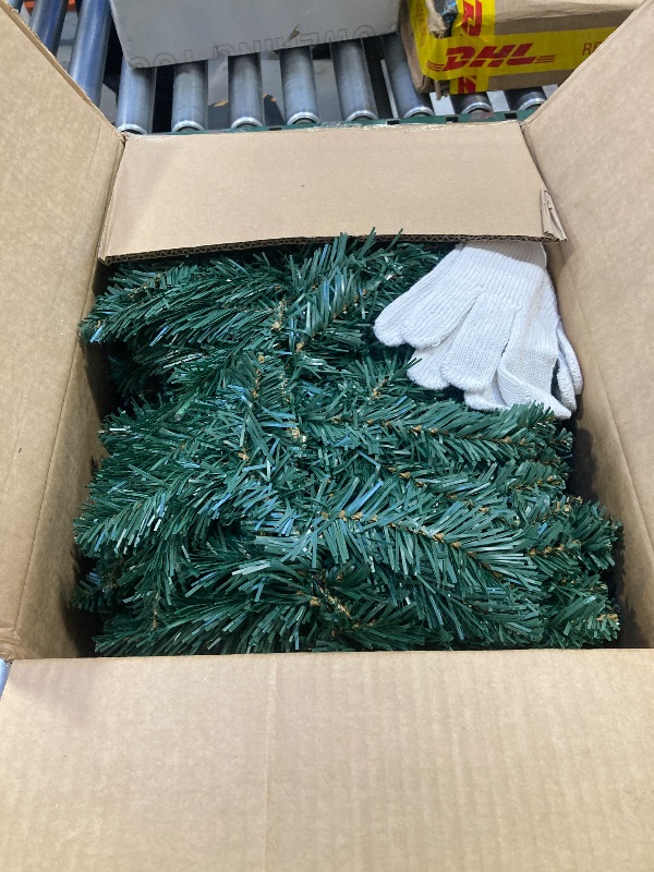 Photo 1 of 2-Pack 9FT Lighted Christmas Garland, Prelit Christmas Garland with Lights Battery Operated, Artificial Xmas Decorations Holiday Decor for Stairs Door Indoor Fireplace Garlands