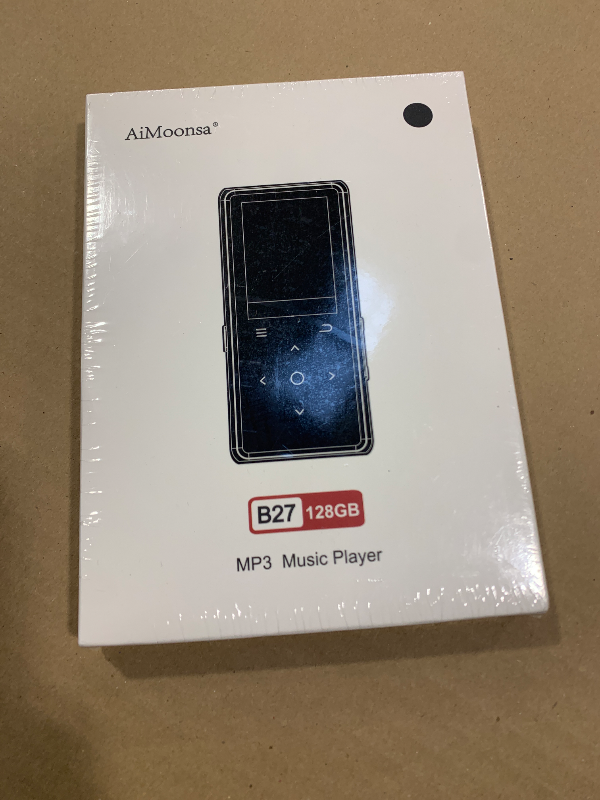Photo 1 of 128GB MP3 Player with Bluetooth 5.2, AiMoonsa Music Player with Built-in HD Speaker, FM Radio, Voice Recorder, HiFi Sound, E-Book, Earphones Included