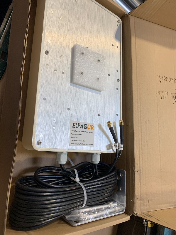 Photo 1 of 11dBi High Gain 2x2 MIMO Panel Antenna for 4G LTE Cellular Hotspots, Routers, & Gateways, T-Mobile Home Internet, Verizon, AT&T, T-Mobile Telus, Bell Cell Signal Booster, Eifagur