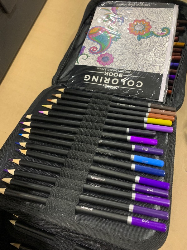 Photo 1 of 136 PCS Colored Pencils Set for Adult Coloring Books, 120 Colored Pencils with Sketchbook, Coloring Book, Sharpener, Soft Core Oil-Based Coloring Pencils for Artists Drawing Sketching Blending Shading