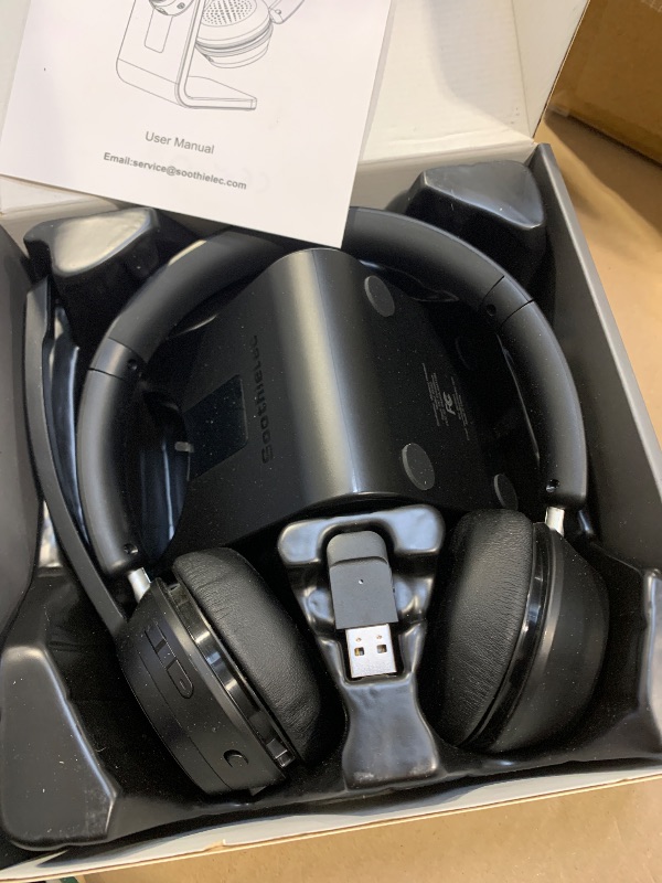 Photo 1 of (Upgraded Version) Wireless Headset, Bluetooth Headset with Noise Cancelling Microphone, Best Headphones with Mic Mute & USB Dongle for PC/Computer/Laptop/Cell Phones/Remote Work/Call Center