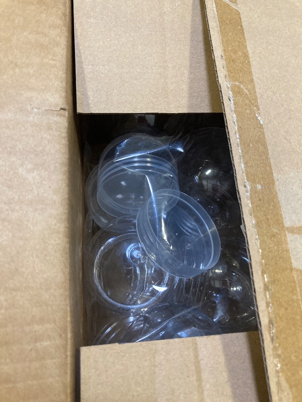 Photo 1 of 36 Pcs DIY Snow Globe Kit, Clear Plastic Water Bulk Globes for Cap Crafts Snowman Winter Holiday Christmas Home Decoration Kids and Adults Party Supplies