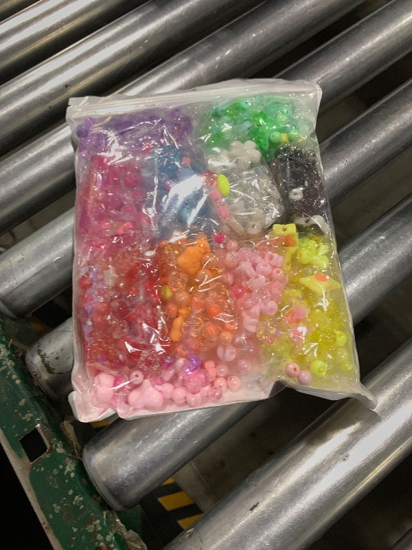 Photo 1 of 750PCS FIVEIZERO Assorted Acrylic Beads for Bracelet Making, Flower Star Heart Butterfly Candy Gummy Bear Kawaii Aesthetic Cute Beads for Jewelry Making, Keychains, Necklace, Phone Charms, DIY Crafts