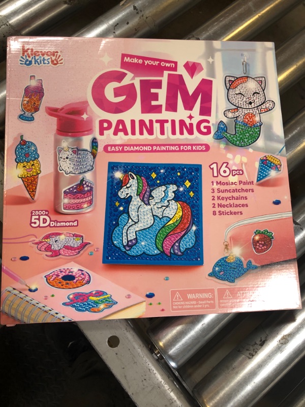Photo 1 of Klever Kits 16 Projects Gem Painting, Kids Diamond Gem Painting Kit with 5D Gem, Arts and Crafts for Girls Ages 6-12, Gem Craft Activities Kits, Premium Art Gift Ideas for Girls Ages 6, 7, 8+